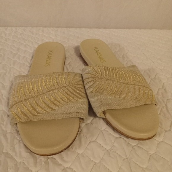 Kaanas Coastal Grandma Leather Neutral Sandals - Picture 2 of 9